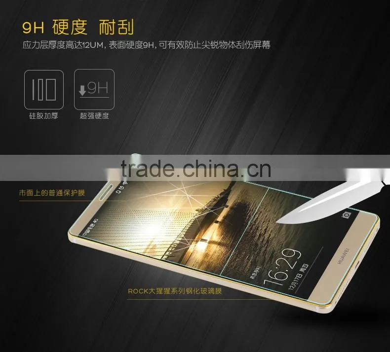 Original ROCK Anti-explosion 2.5D Clear Tempered Glass screen protector for Huawei Mate 8 Japan AGC MT-5255