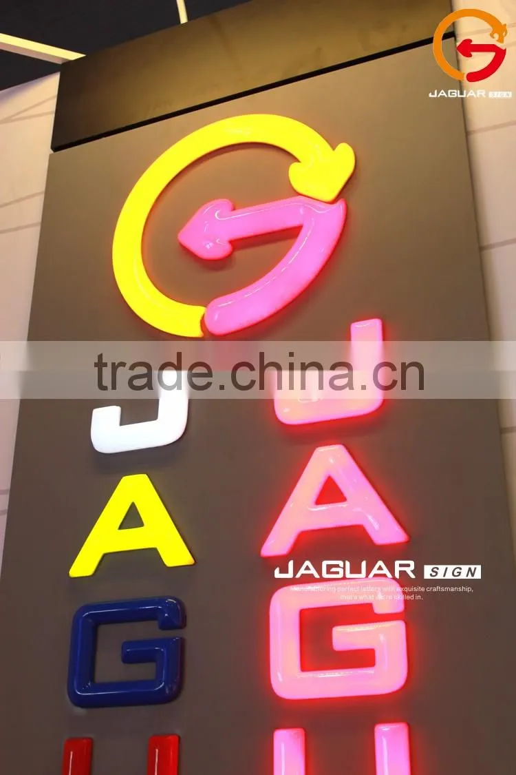 led lighted plastic full color vaccum forming alphabetical letter sign