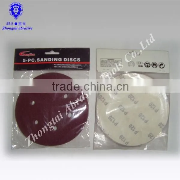 sanding paper with hook and loop set for supermarket