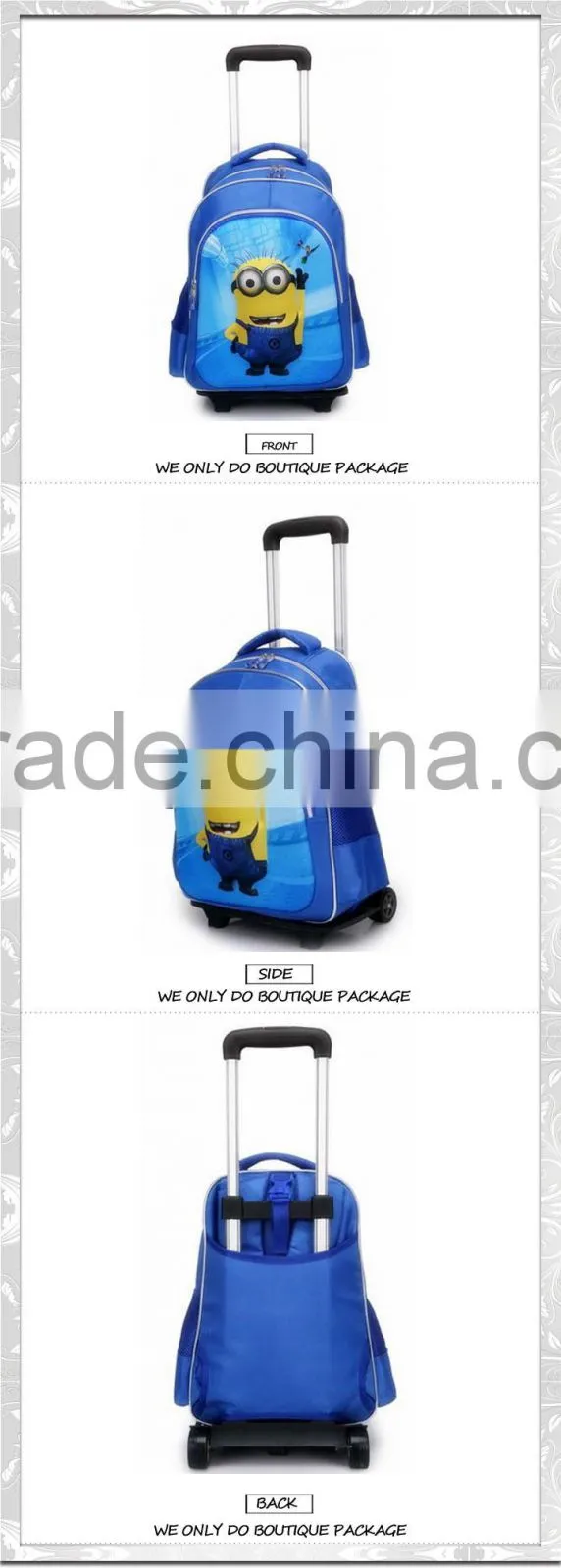 funny trolley backpack kids teens school trolley bags