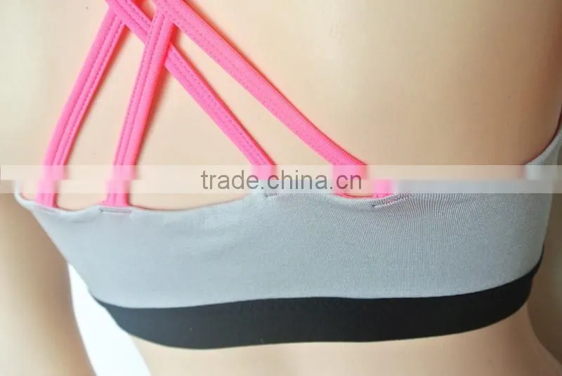 Shantou Wholesale Underwear Factory Women Plain Custom Blank Sports Bra