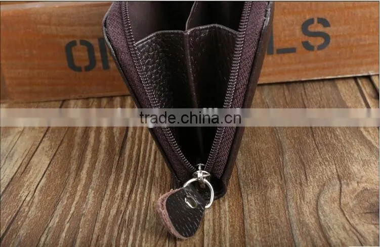 RFID blocking Genuine Leather wallet, credit card coin wallet. Mini Handheld Purse