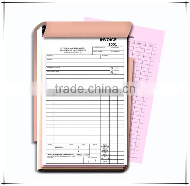 China supplied restaurant duplicate carbonless docket book