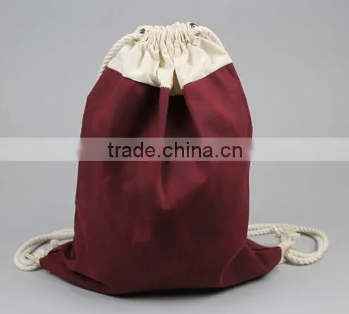 Stylish Cotton Canvas Drawstring Laundry Washing Bag