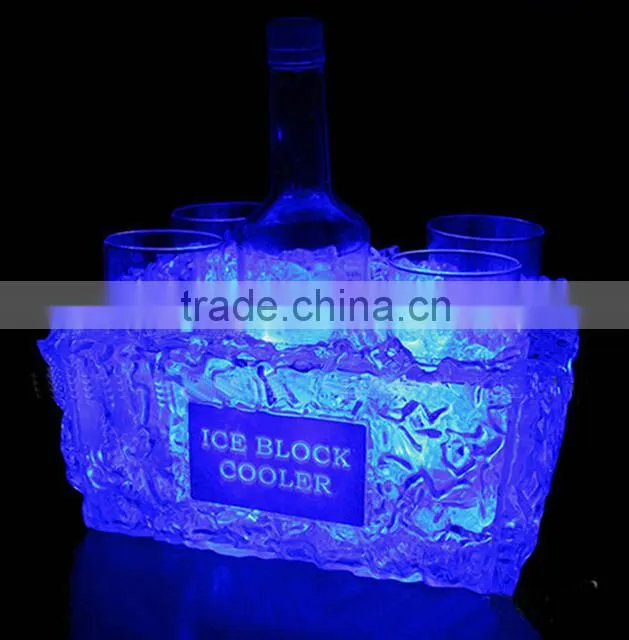 Wedding romantic laser and LED decorative wine bottle display holder