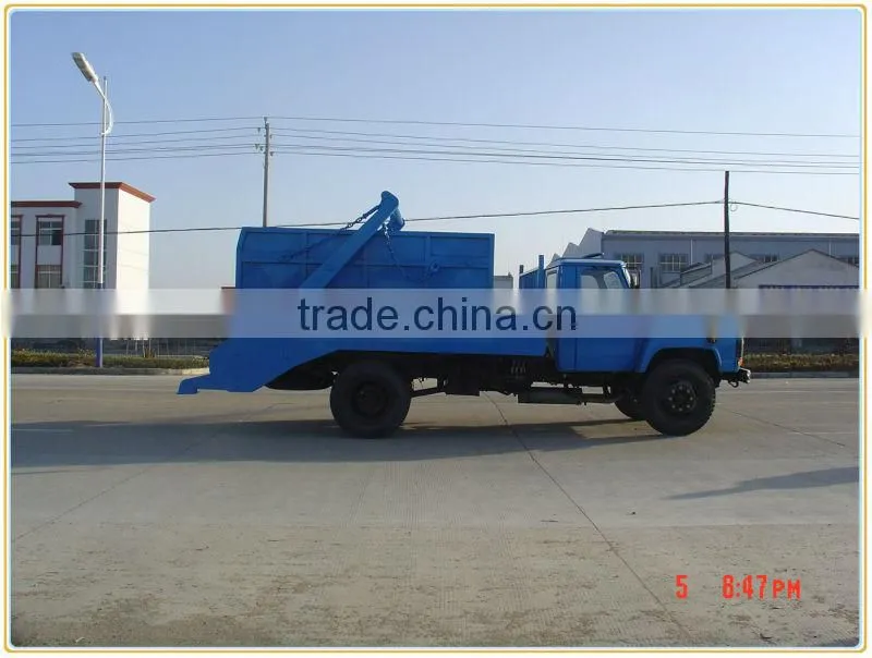 Dongfeng long cab recycle collection trucks,swing arm type garbage truck,swing arm type garbage truck