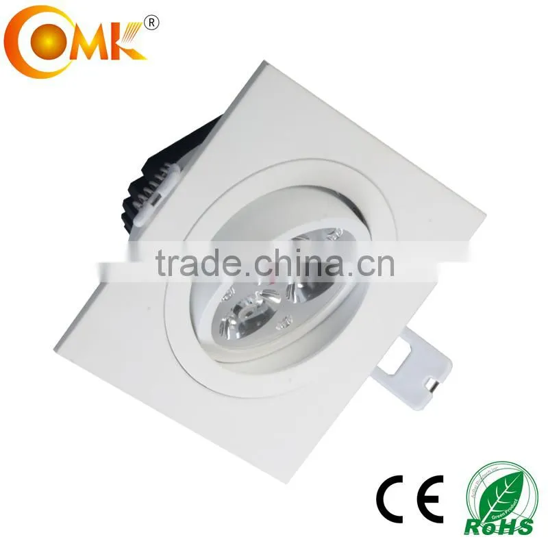 china supplier ceiling lamp square models of lamps of stairs 3w 9w bridgelux adjustable movable ceiling light fixture