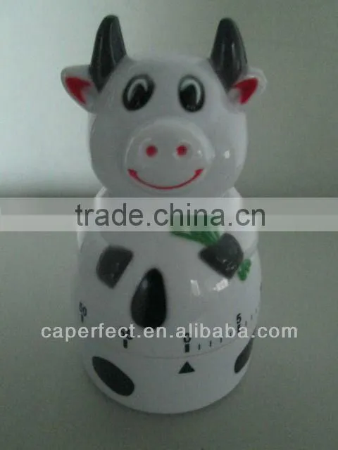 Plastic ABS animal shaped mechanical kitchen timer