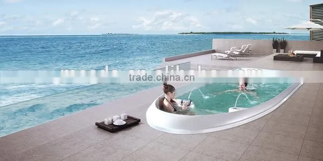 modern round outdoor spa WS-S07M with swim and massage