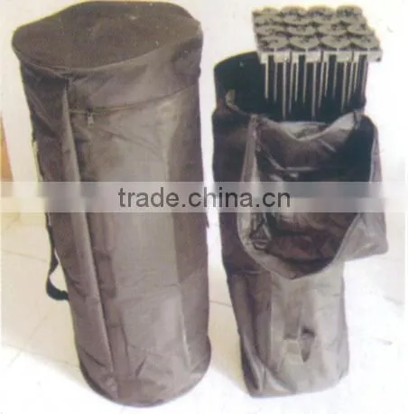 iron material strengthen pop up with black coated pole frame