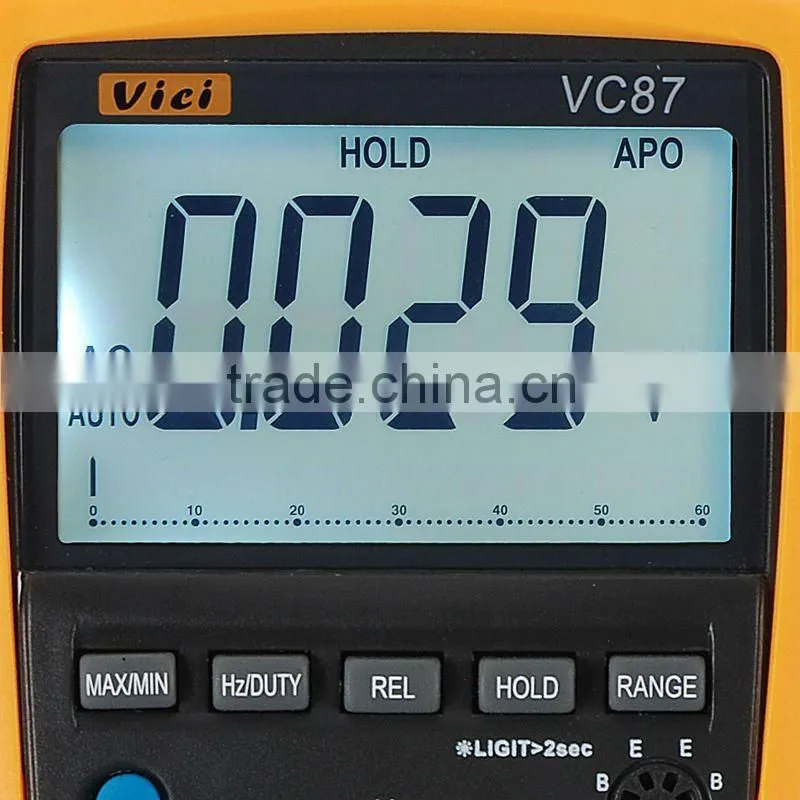 VC87 Tester Thermometer Resistance AC DC Ohm Hz C 6000 Count Voltmeter Multimeter