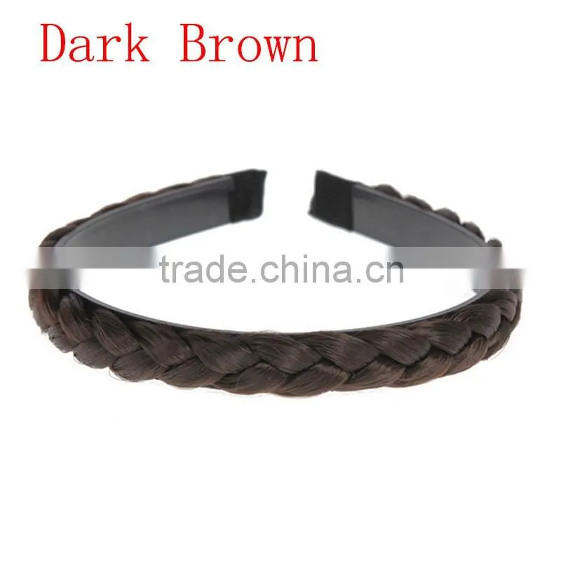 1PC Vintage Twisted Wig Headband For Women Wedding Hair Bands Hairband Plaited Braided Hair Accessories