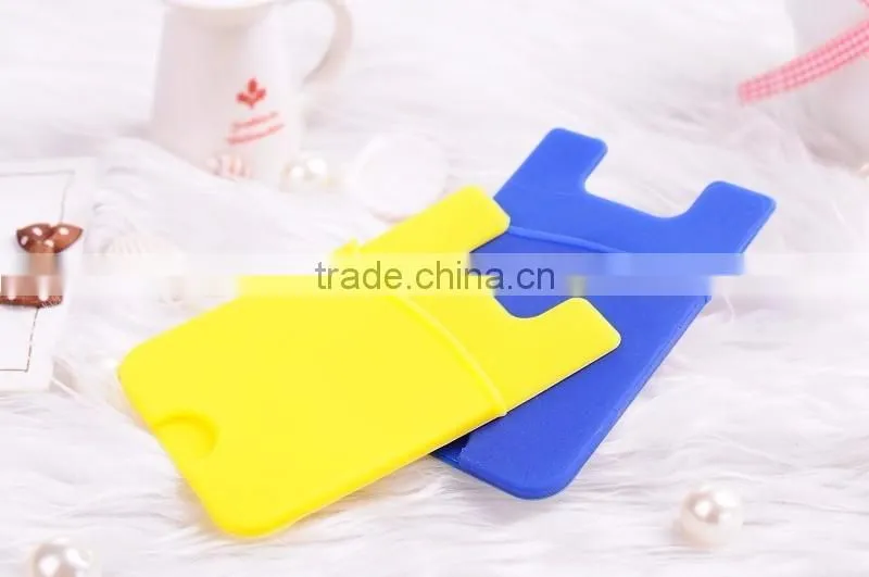 good quality phone sticker/best price silicone card holder for phone