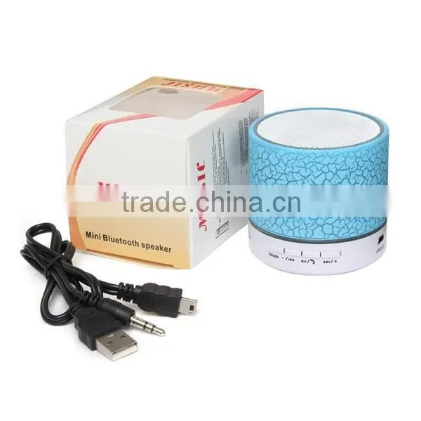 2016 Factory Price High Quality Portable Mobile Bluetooth Wireless Mini Speaker With Led Flashing Light For Phones and Computers
