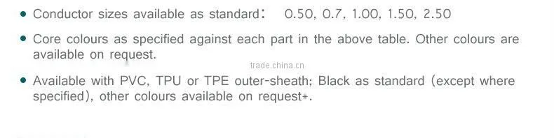 China produced 7 pin trailer extension lead cable