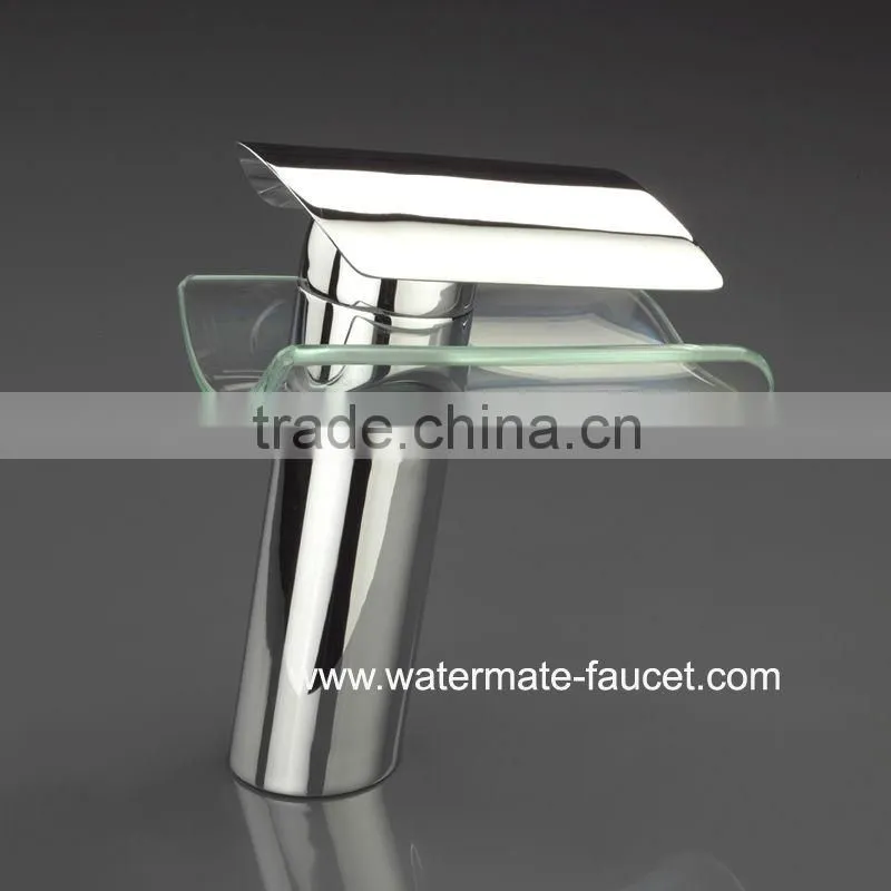glass waterfall basin faucet wasserfall