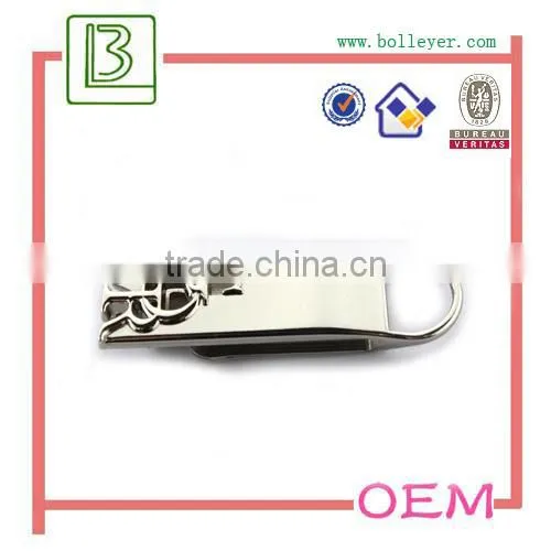 Custom Logo bag accessory metal zipper puller for handbag