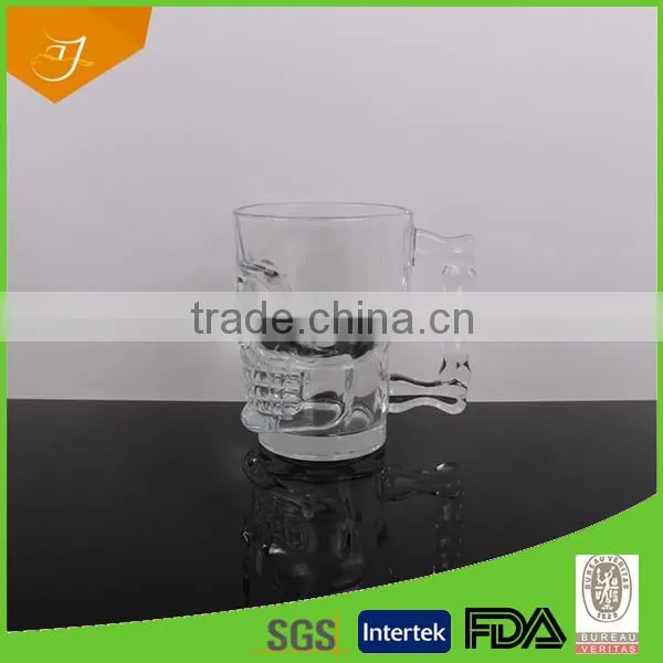 Glass mug with Skeleton Embossed