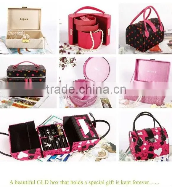 Pink fabric Cosmetic Box from China
