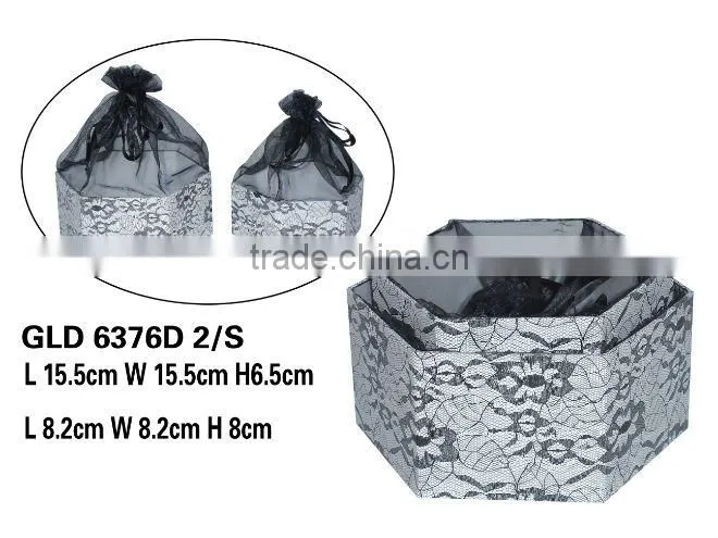 promotional gift box with organza pouch top
