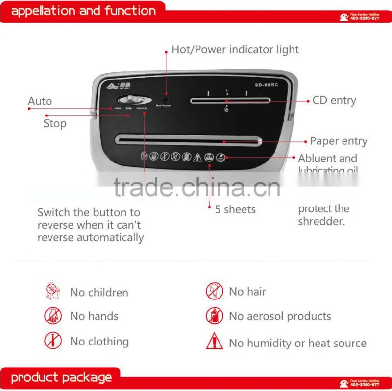China portable silent paper shredder from Hopu