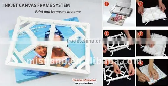 minicolor perfect DIY canvas frame with letter size canvas,plastic frame,special tape of full colorful packing box,print at home