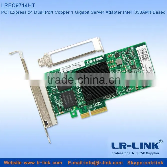Intel i350 Chipset PCI Express X4 Gigabit 1G Network PCIe Quad GB Port Compatible I350-T4