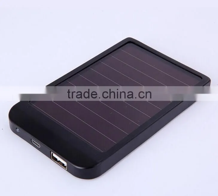 2600mah High Capacity Portable solar Rechargeable USB Power Bank External Battery Charger Pack for cellphone