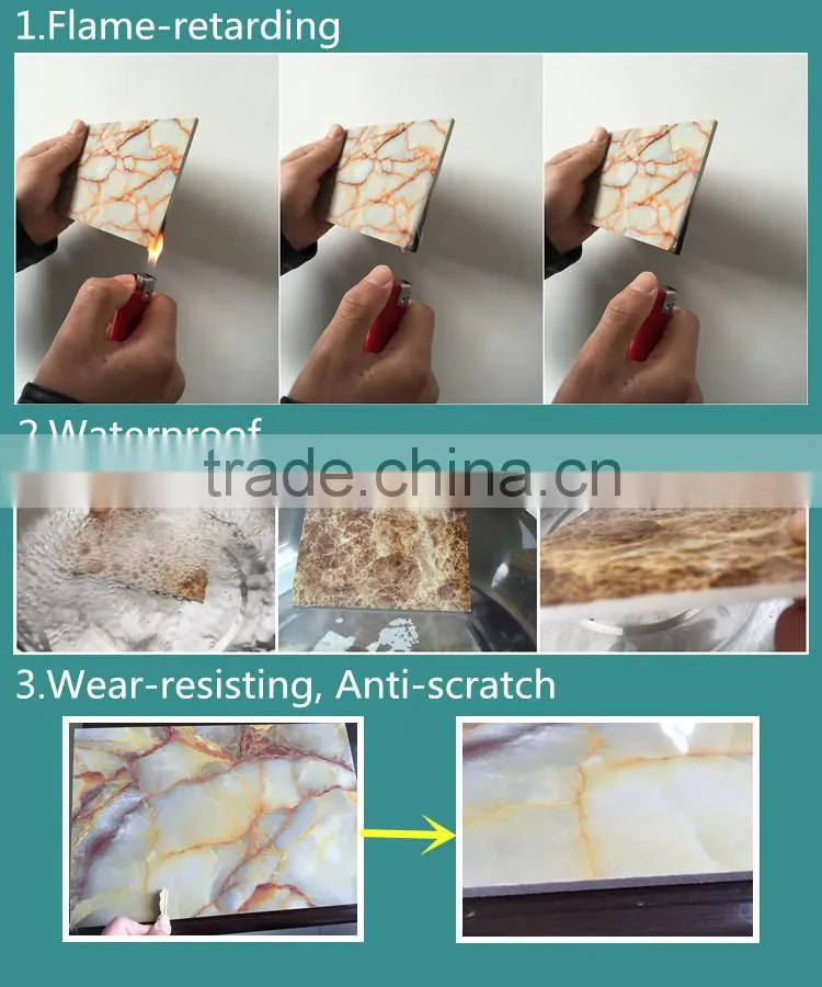 New material pvc marble used for wall decoration