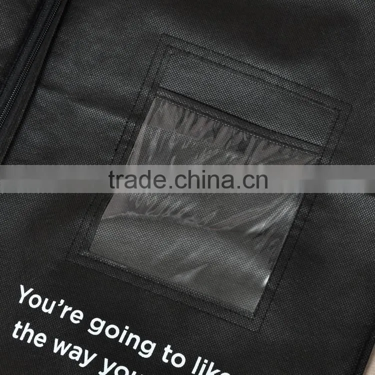 Wholesale black dust welt pocket bag for handbag
