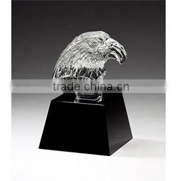 Clear Crystal Eagle Model With Top Quality For Desktop Decoration