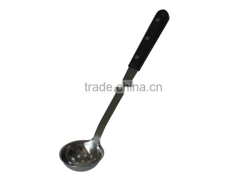2015 popular sale Hot pot Colander with plastic handle stainless steel kitchen utensils CE / EU, FDA, LFGB, SGS