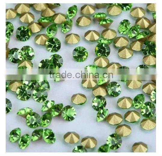 High shining pointback rhinestone chatons