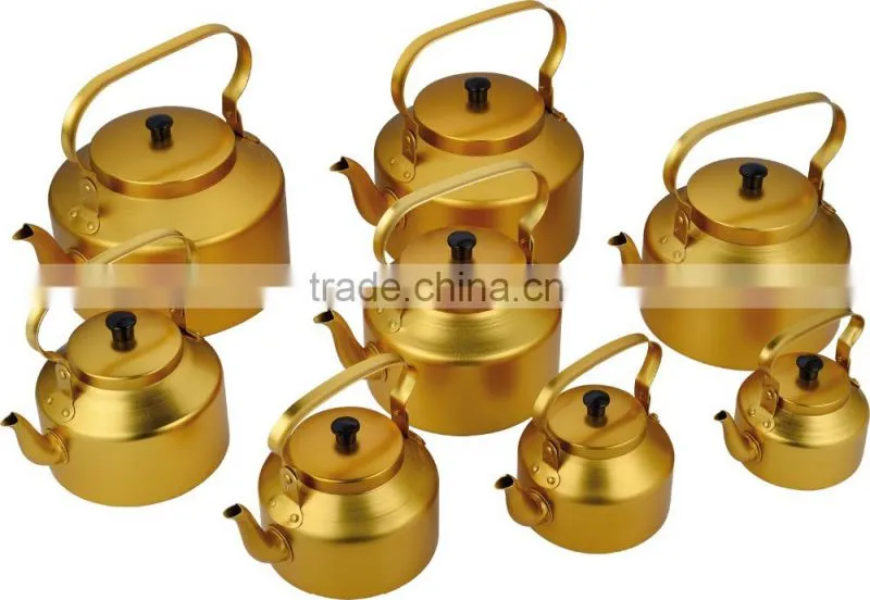 electrochemical yellow middle east aluminum tea kettle water kettle
