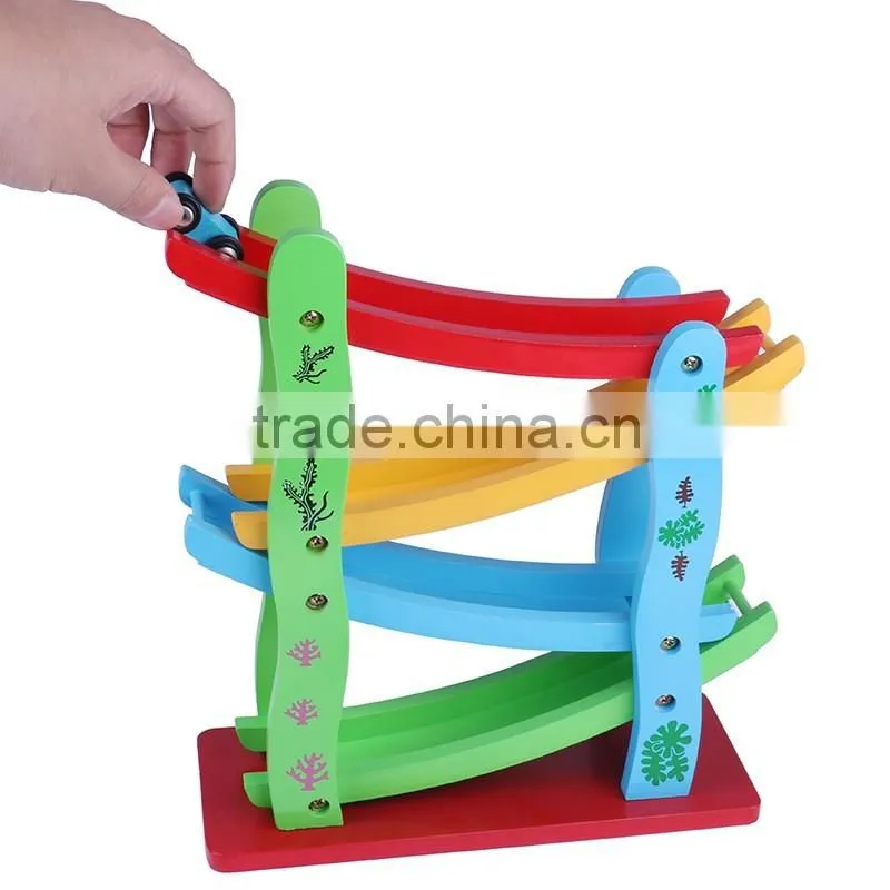 Wooden Childrens Toy Zig Zag Car Run Slider