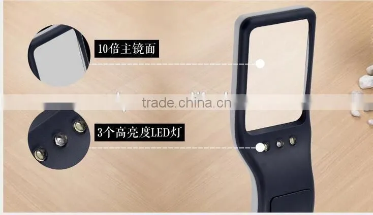 Wholesale Cheap led magnifier handle reading led pocket magnifier for elderly