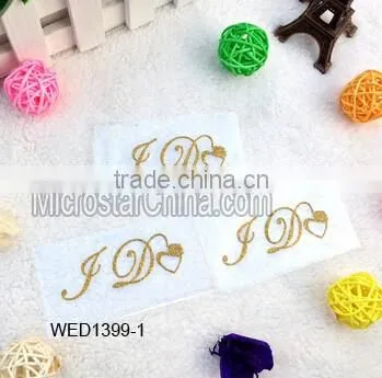 Hotsale Wedding Groom 3d rhinestone crystal letter shoe or cup stickers