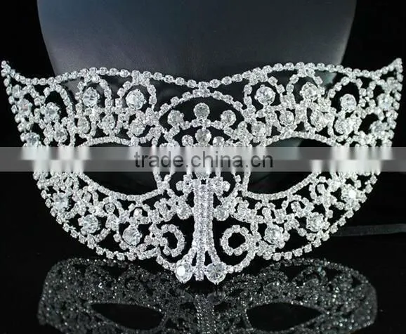 Wholesale crystal bulk diy party mask masquerade masks rhinestone