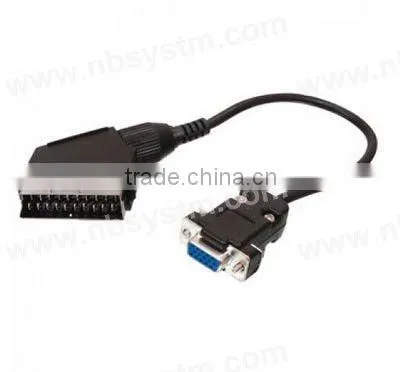 Scart plug to 15pin VGA cable 30cm