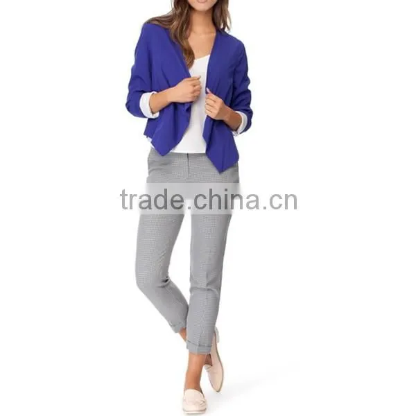 wholesale new style waterfall long sleeve coat for women jacket in new model