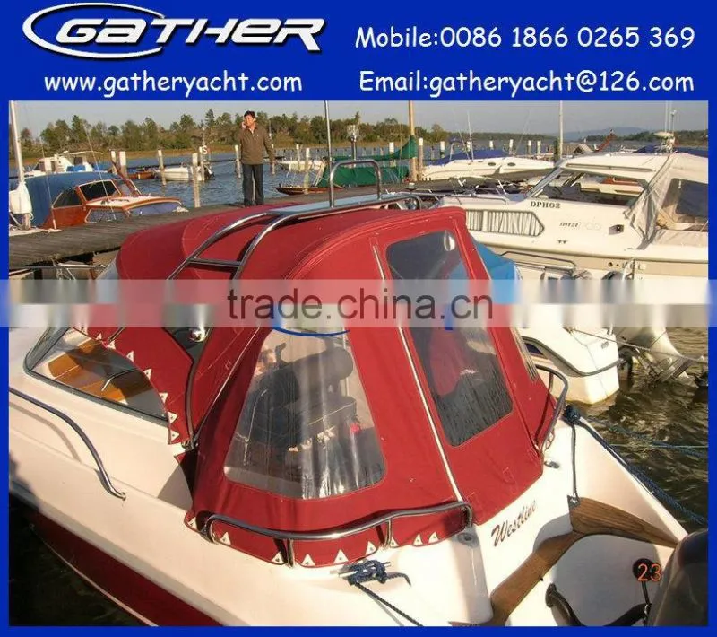 hot sale 23ft fiberglass family fishing yacht,fishing boat