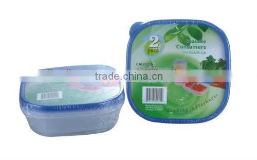 Plastic crisper vacuum box with lock