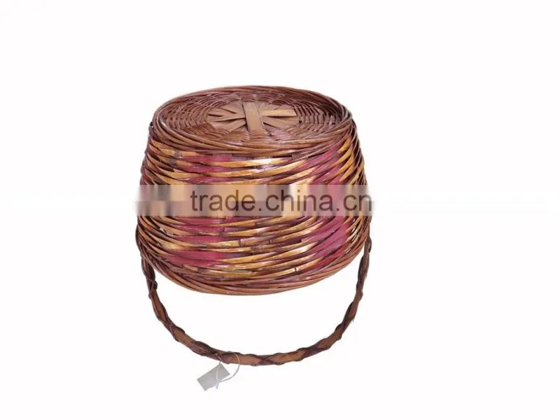 Fashionable bamboo gift basket