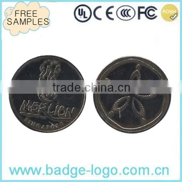 promotioanl high quality novelty decoration metal token coin for wholesale