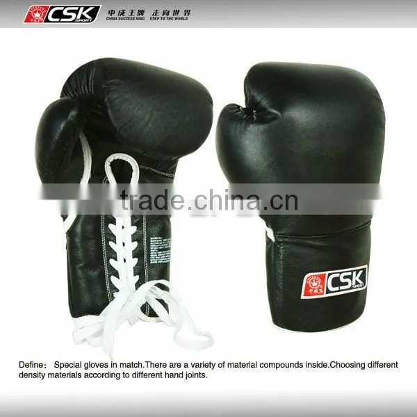 Professional leather boxing gloves