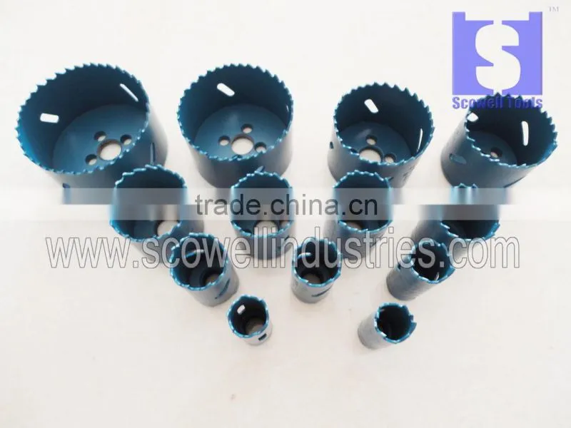 HSS Bimetal Hole Saw Blade and Arbor Set For Cutting Wood and Metal