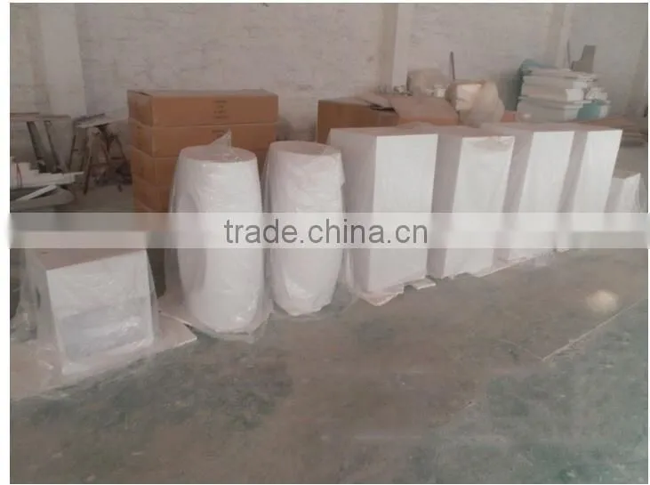 Solid Surface Table Top Man-made Stone Pedestal Basin, artificial stone Freestanding wash basin