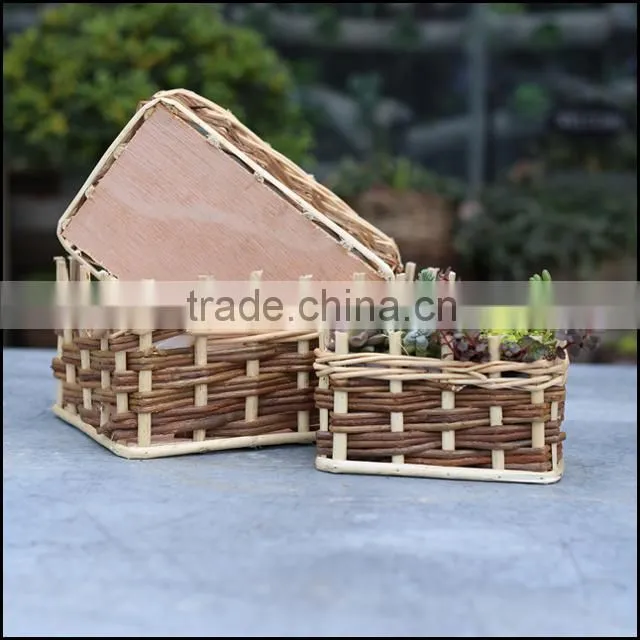 handled colorful weaving large wicker baskets