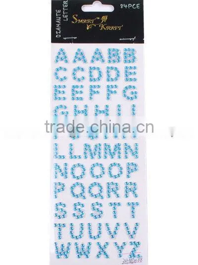 Acrylic Crystal Laptop Letter Sticker