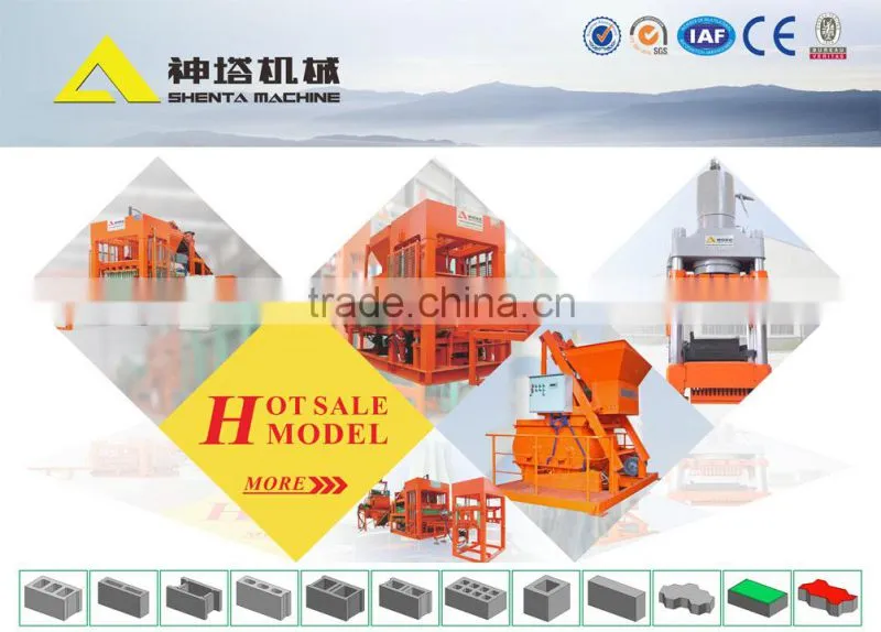 PLC control QT5-15 Automatic hydraulic block making machine in ghana